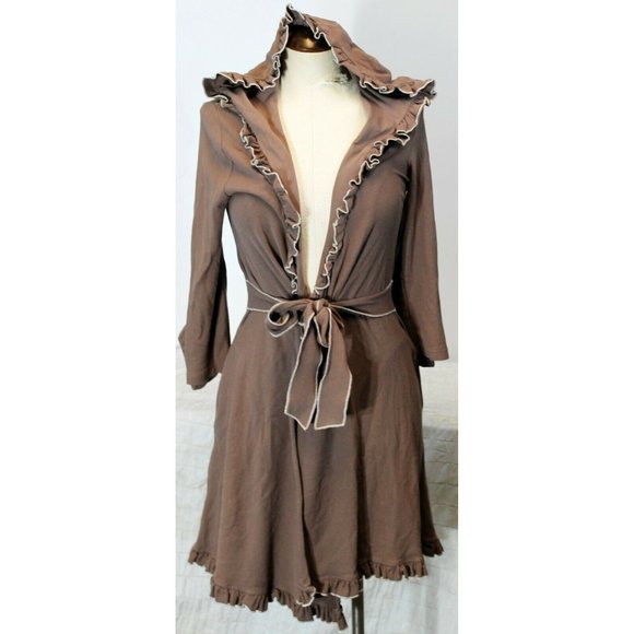Matilda Jane Hooded Cardigan Woman M Beige Brown L - Picture 2 of 11